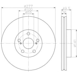 Диск тормозной передний вентилируемый TEXTAR 92135503 фото