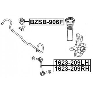 Втулка переднего стабилизатора FEBEST BZSB-906F фото 2