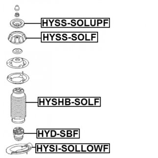 Отбойник переднего амортизатора HYUNDAI Solaris 2010->/KIA Rio III FEBEST HYD-SBF фото 2