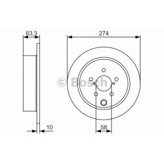 Диск тормозной BOSCH 0 986 479 634 фото
