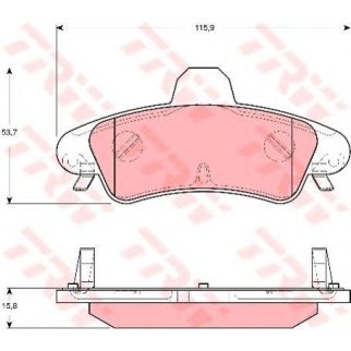 Колодки тормозные задние к-кт TRW GDB1580 фото