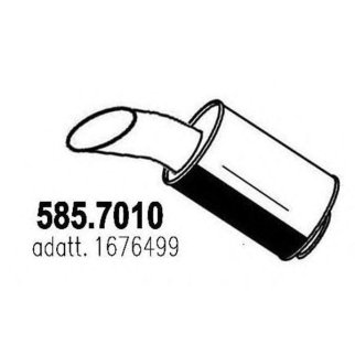 Глушитель дополнительный ASSO 585.7010 фото