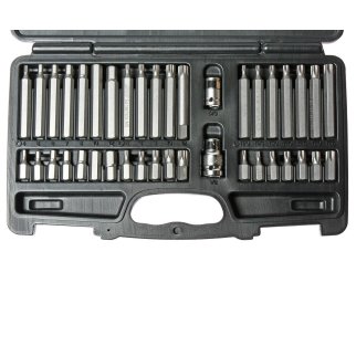 Набор вставок TORX, HEX, SPLINE с адаптерами 3/8" & 1/2" кейс 40пр JTC фото 2