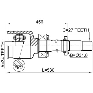 ШРУС ВНУТРЕННИЙ ПРАВЫЙ 34X31X27, шт фото 2