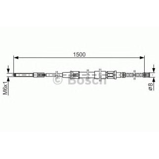Трос ручного тормоза (барабан.) фото