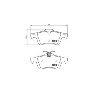 Колодки тормозные задние к-кт brembo P 24 148 фото