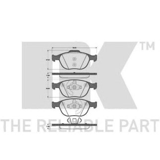 Колодки тормозные дисковые передние без датчиков износа / FORD Fiesta-IV/V ST150,Fusion,Focus-I ST17 фото