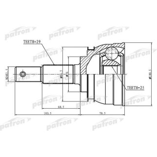 ШРУС наружный NISSAN Teana (08-13) комплект PATRON фото