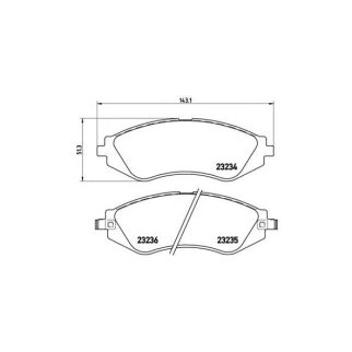 Колодки тормозные передние к-кт brembo P 15 002 фото