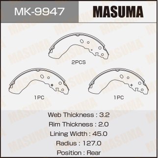 Колодки барабанные к-кт Masuma MK-9947 фото
