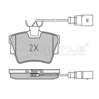 Колодки тормозные к-кт Meyle 025 232 2416W фото