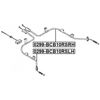 0299BCB10RSLH_трос ручника! пер. Nissan Almera 95>/Primera P12/X-trail 03> фото 2