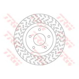 Диск тормозной передний вентилируемый TRW DF6206 фото