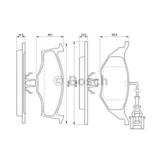 Колодки тормозные передние к-кт BOSCH 0 986 424 632 фото