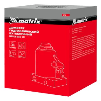 Домкрат бутылочный 50т гидравлический 236–356мм MATRIX фото 7