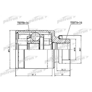 ШРУС внутренний правый 30X50X36 NISSAN MURANO Z50 02-07 фото