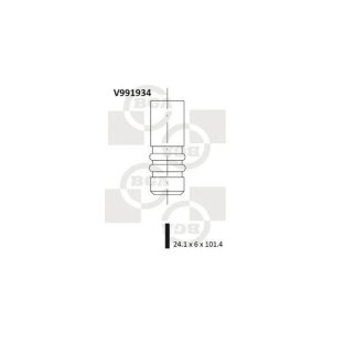 V991934_клапан выпускной! 24.1x6x101.3 Ford Fiesta/Focus/Fusion 1.4i/1.6i 16V 99> фото