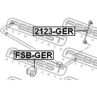 Втулка (сайлентблок) заднего стабилизатора FEBEST FSB-GER фото