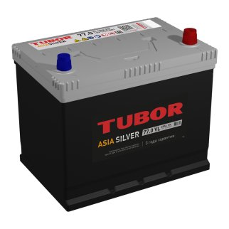 Аккумуляторная батарея TUBOR ASIA SILVER 6СТ 77 обр. 258х175х221 650A D26L фото