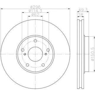 Диск тормозной передний вентилируемый TEXTAR 92185403 фото