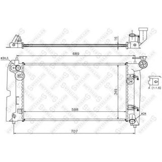 Радиатор основной Stellox 10-25067-SX фото