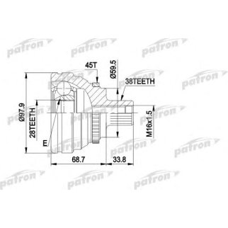 Шрус привода PATRON PCV1277 фото