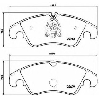 Колодки тормозные передние к-кт brembo P 85 098 фото