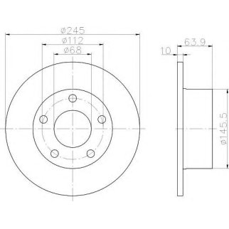Диск тормозной PAGID 8DD 355 102-801 фото