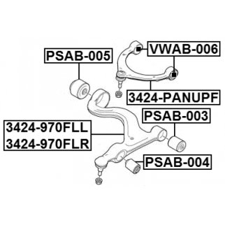 Сайлентблок задней подвески FEBEST PSAB-003 фото 2