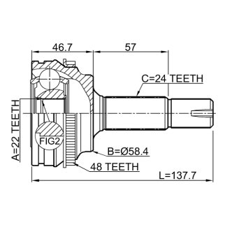 Шрус наружный 22x57x24 фото 2
