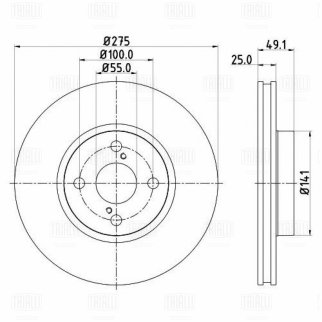 Диск тормозной TRIALLI DF 190104 фото 3