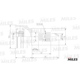 ШРУС наружный KIA SPECTRA 1.5 91- (АКПП) (GSP 827004) GA20192 фото