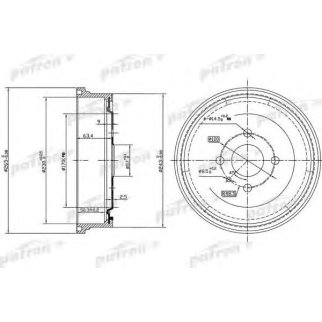 Барабан тормозной PATRON PDR1551 фото