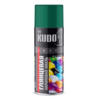 Эмаль универсальная акриловая RAL 6016 темно-зеленая высокоглянцевая KUDO KUDO KUA6016 фото