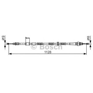 Шланг тормозной PEUGEOT 106 (91-96) CITROEN задний левый/правый BOSCH фото