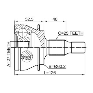 ШРУС наружный L=R (компл) MB A-Class (W169)/B-Class (W245) FEBEST 1610-245 фото 2