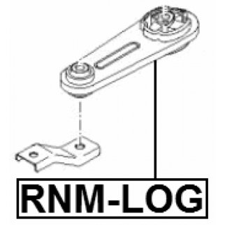Опора двигателя задняя FEBEST RNM-LOG фото 2