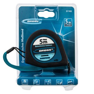 Рулетка 5м 19мм Ergonomisch магнитный обрезиненный зацеп GROSS фото 4