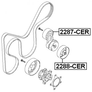 Ролик-натяжитель ручейкового ремня FEBEST 2287-CER фото 2