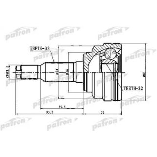 Шрус привода PATRON PCV1776 фото