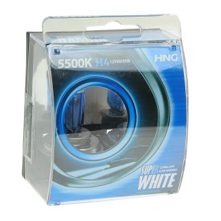 Лампа 12V H4 (60/55) P43t-38 12V HNG SUPER WHITE 5500K (2шт) фото