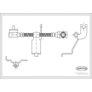 Шланг тормозной CORTECO 19030322 фото