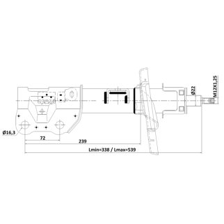 Амортизатор передний FEBEST 05110-001FR фото 2