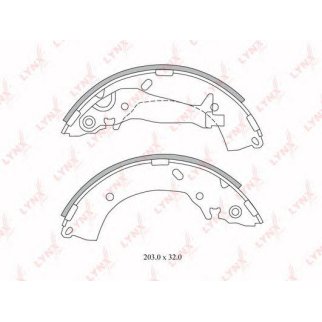 Колодки барабанные к-кт LYNXauto BS-3600 фото