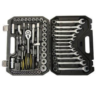 Набор инструмента 1/4" 1/2" 6-гр 61пр. ЭВРИКА фото 2