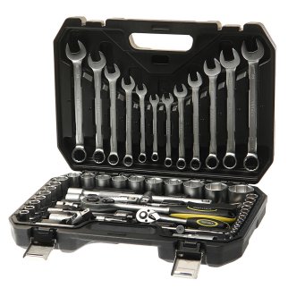 Набор инструмента 1/4" 1/2" 6-гр 61пр. ЭВРИКА фото 1