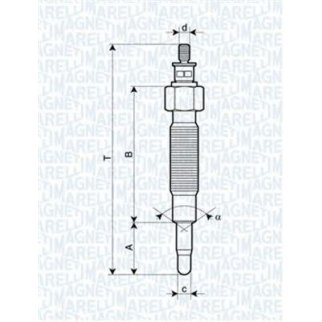 Свеча накаливания Magneti Marelli 062900037304 фото