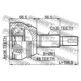 ШРУС наружный FEBEST 0110-GSX30A48 фото