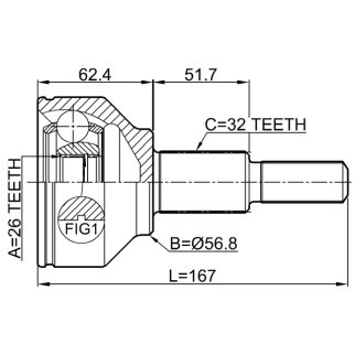 ШРУС наружный L=R (компл) FEBEST 2010-JOURN фото 2