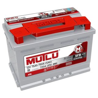 Аккумулятор MUTLU SFB 75 А/ч обратный R+ 278x175x175 LB3 EN 720 А фото